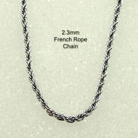 French Rope Stainless Steel Chains 18 Inch