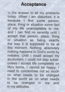 Acceptance Is The Answer