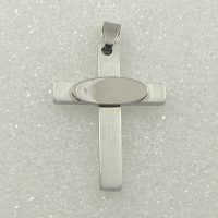 Engravable Cross Pendant | Stainless Steel