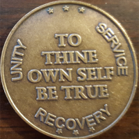 To Thine Own Self Be True Medallion Unity, Service And Recovery Serenity Prayer