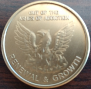 Renewal & Growth - Out Of The Ashes Of Addiction Medallion